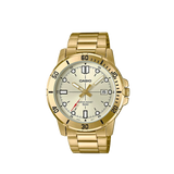 Casio Enticer Gold Tone White Dial Men's Watch| MTP-VD01G-9EVUDF