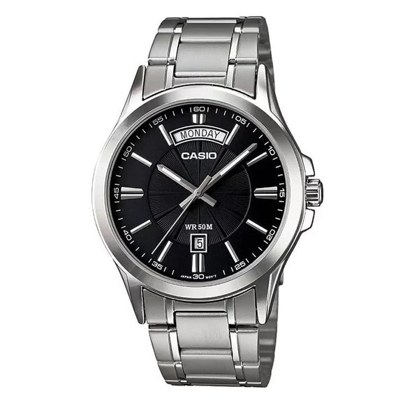 CASIO ENTICER Silver Chain Men's Watch| MTP-1381D-1AV