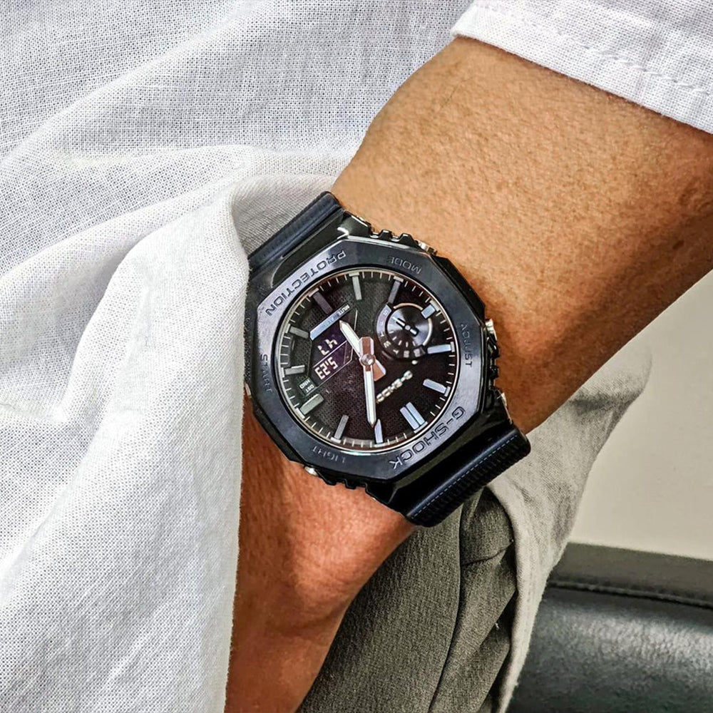 Casio G-Shock G-STEEL Luxe Black Men's Watch | GM-2100LXB-1ADR