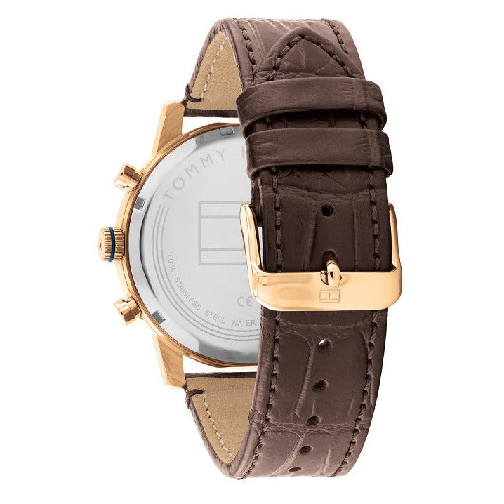 TOMMY HILFIGER BROWN LEATHER QUARTZ MEN'S WATCH| TH1791933
