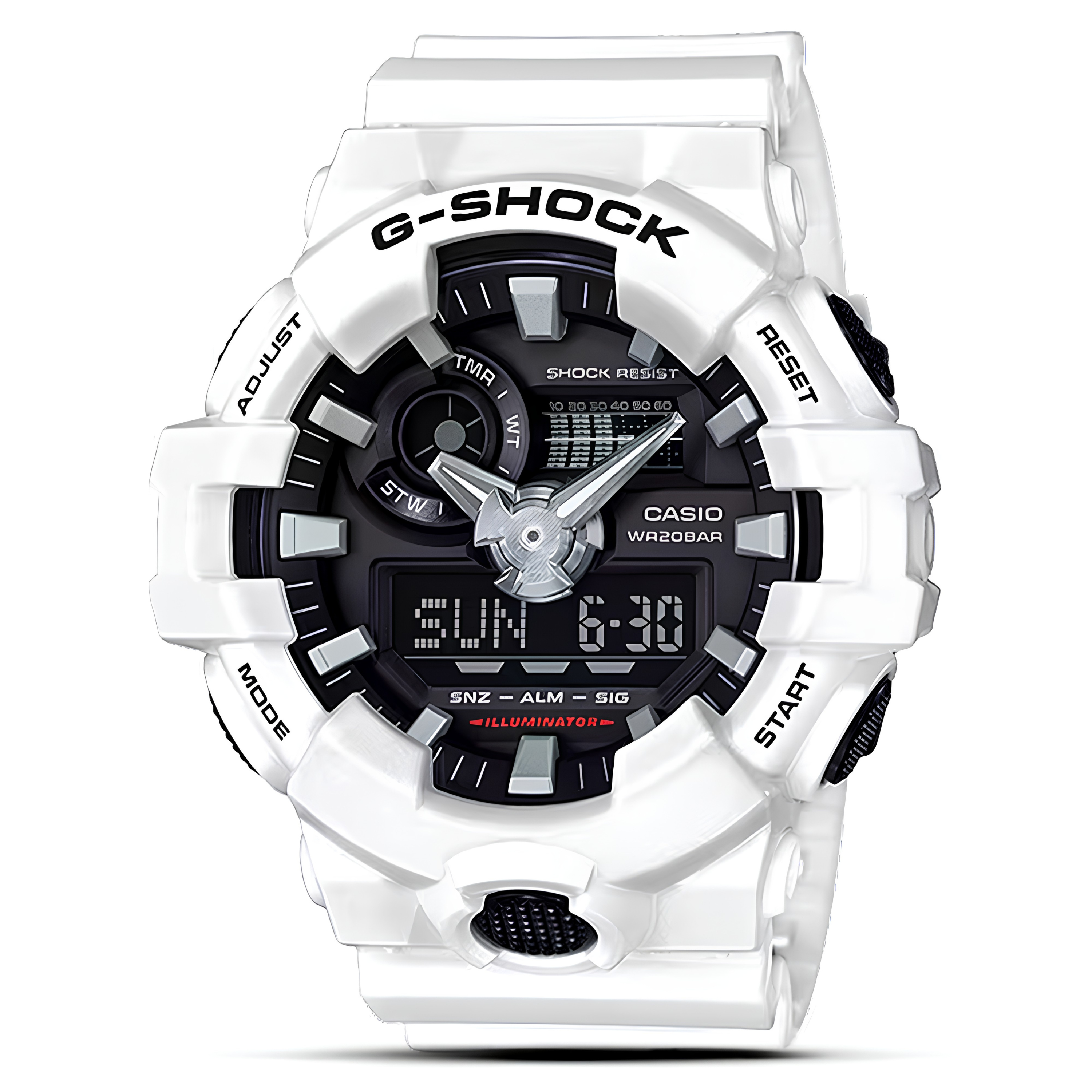 Casio G-Shock Dual-time White Dial Men's Watch GA-700-7ADR