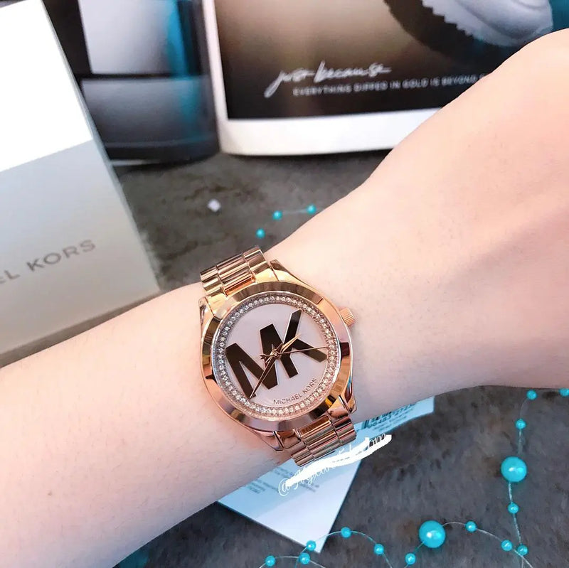 Michael Kors Mini Runway Pink Dial Ladies Watch| MK3549