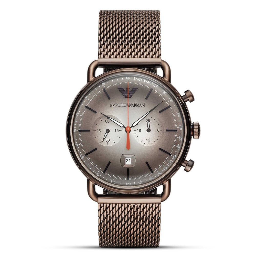 Emporio Armani Aviator Chronograph Brown Dial Men's Watch | AR11169