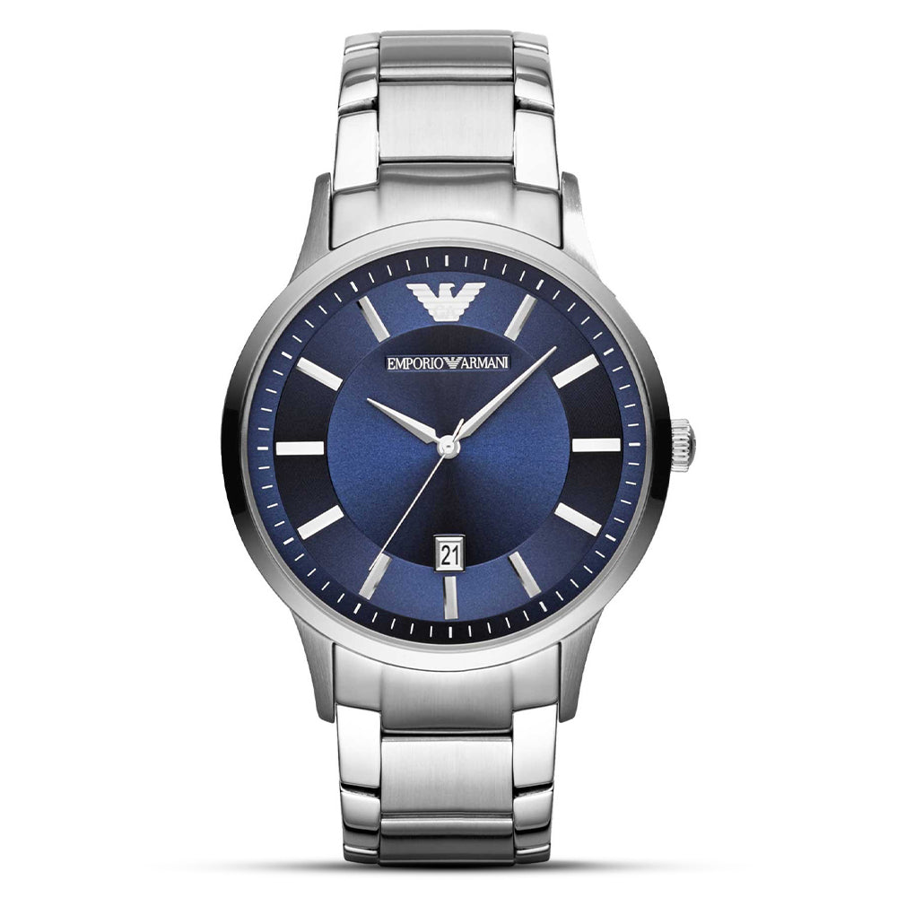 Emporio Armani Mens Renato Blue Dial Chronograph Watch AR11180