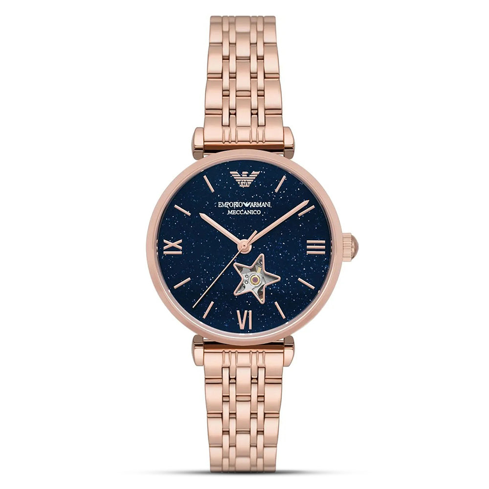 Emporio Armani Gianni T-Bar Open Heart Automatic Ladies Watch AR60043