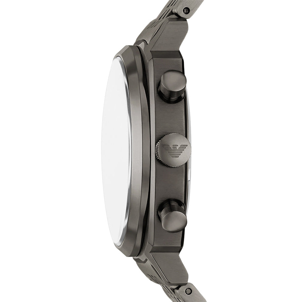 Emporio Armani Carlo Gun Metal Blue Dial Watch | AR11726