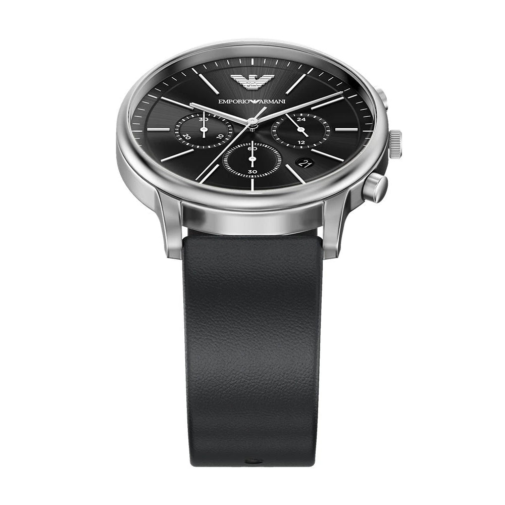 Emporio Armani Minimalist Black Dial Watch | AR11774