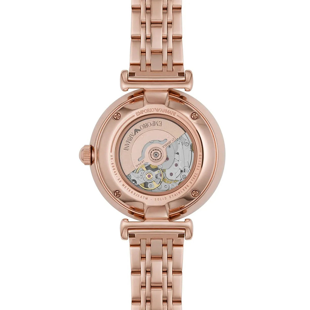 Emporio Armani Gianni T-Bar Open Heart Automatic Ladies Watch AR60043