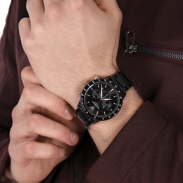 EMPORIO ARMANI Chronograph Quartz Black Dial Men's Watch| AR70002