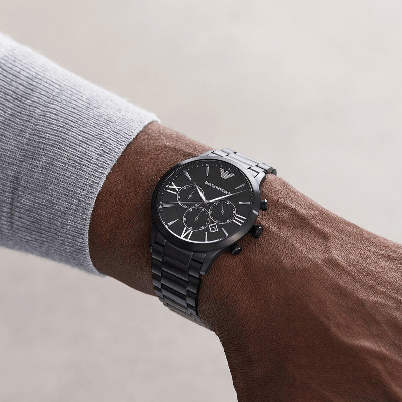 Emporio armani 2025 black smartwatch