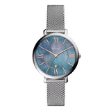 Fossil Jacqueline Blue Dial Ladies Mesh Watch | ES4322