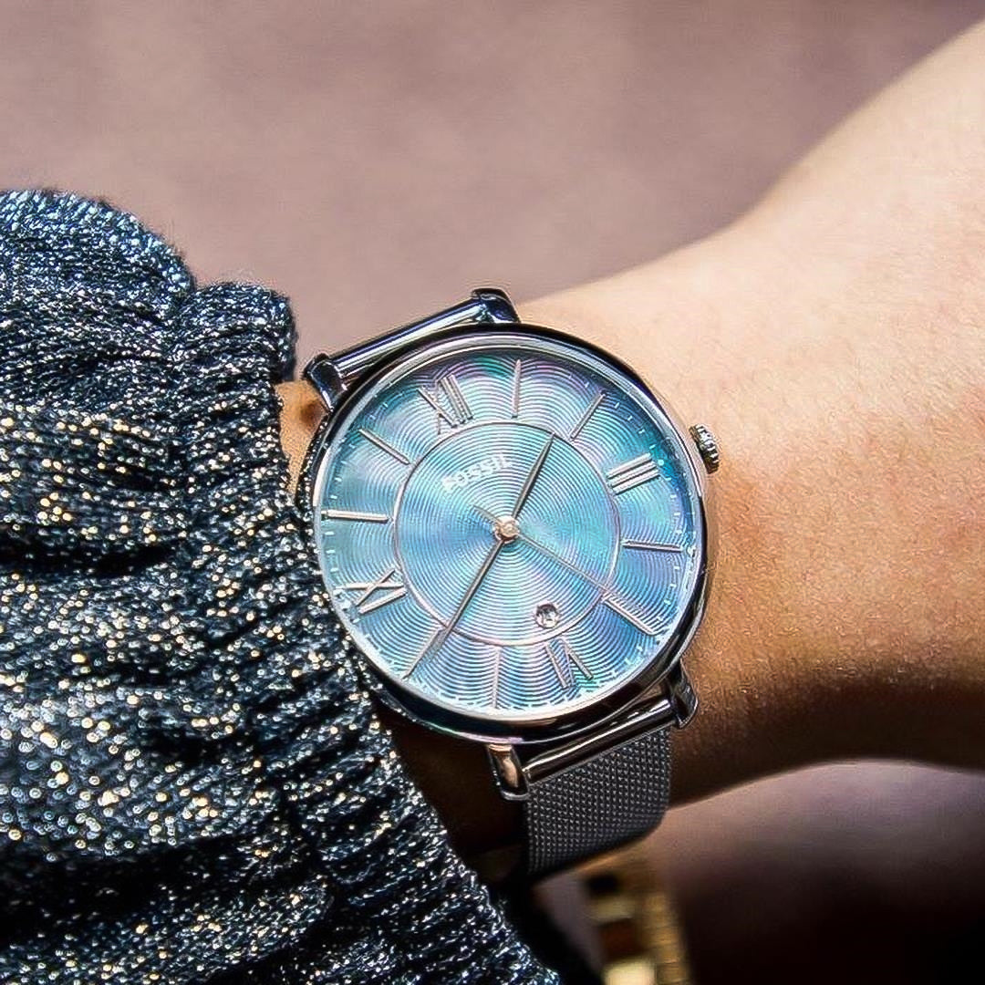 FOSSIL 時計 Fossil Jacqueline Blue Dial Ladies Mesh Watch | ES4322