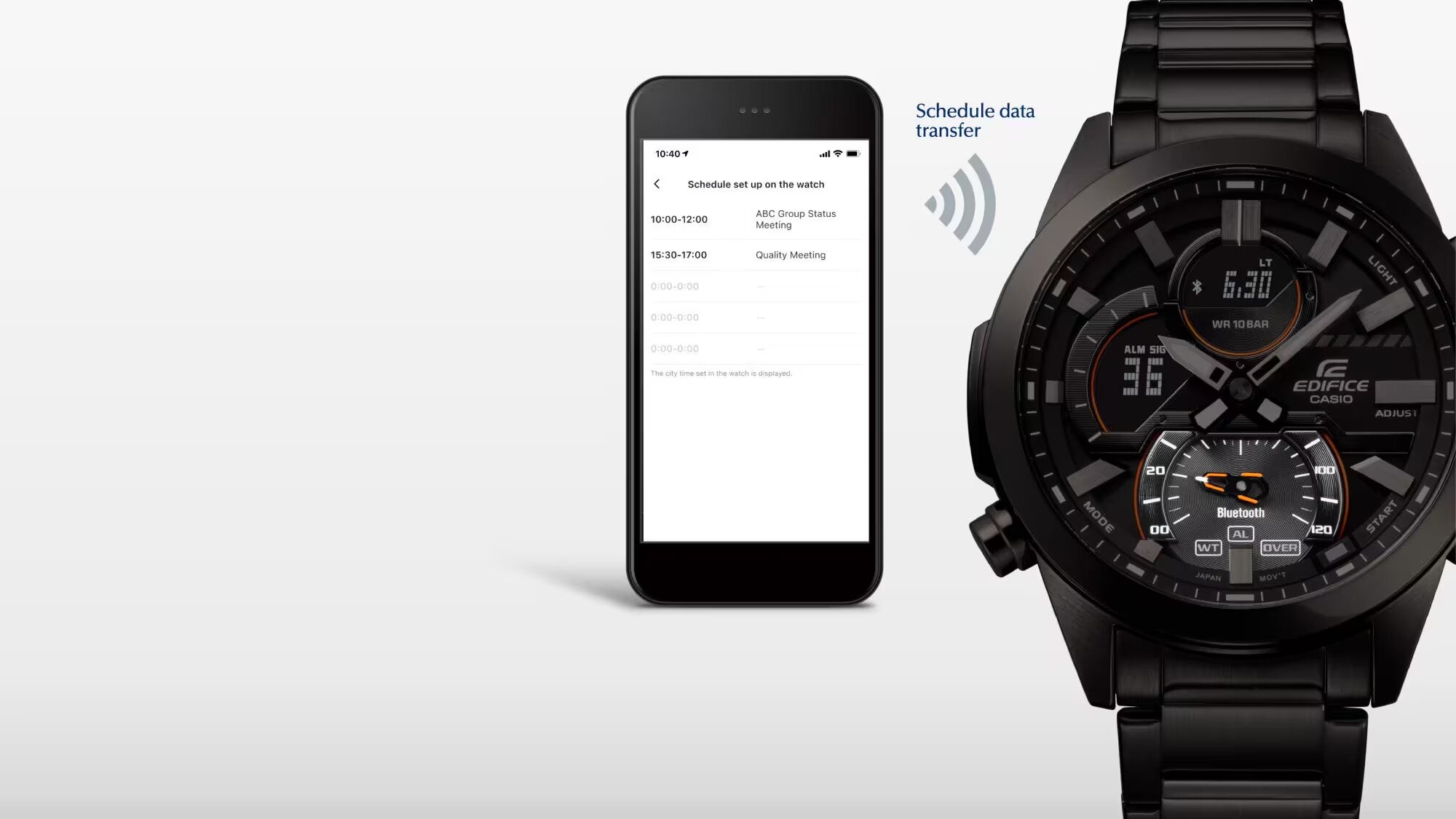 Casio Edifice Mobile Linked Stainless Steel Men's Watch| ECB-30DC-1ADF