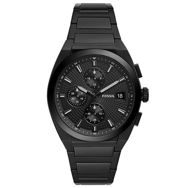 Fossil Everett Chronograph Black Stainless Steel Watch FS5797