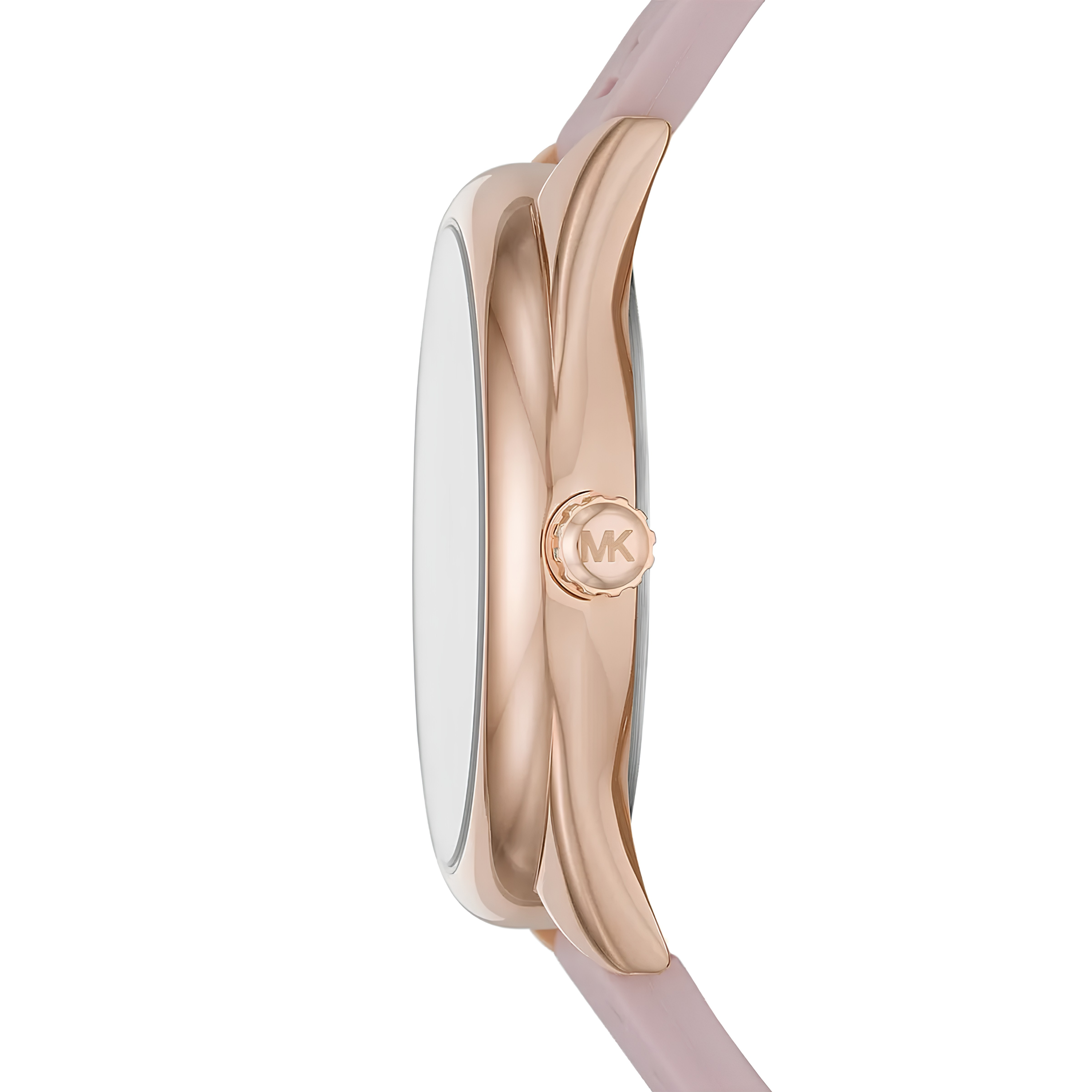 Michael Kors Janelle Rose Gold Dial Pink Silicon Strap Ladies Watch | MK7139