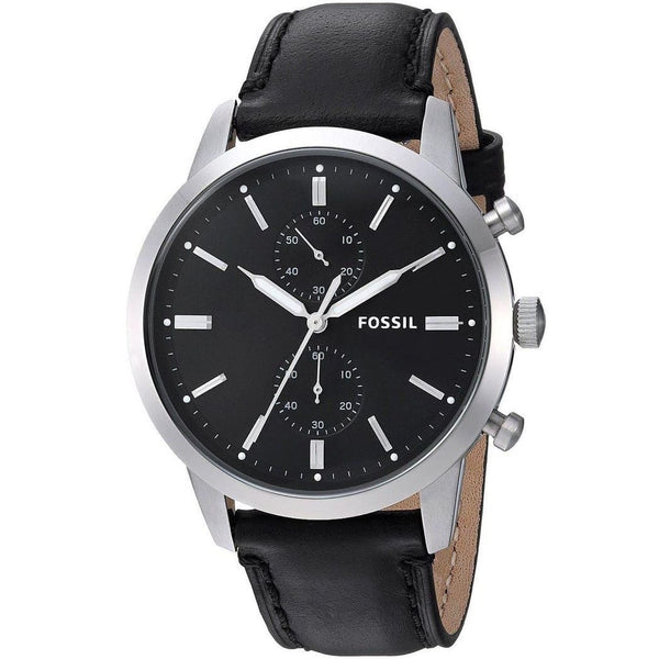 Fossil Townsman Chronograph Black Leather Men's Watch| FS5396