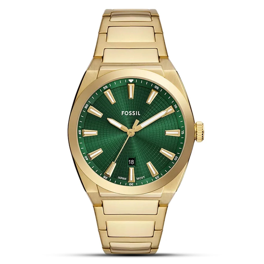 Fossil Everett Gold Tone Green Dial Men's Watch FS6090