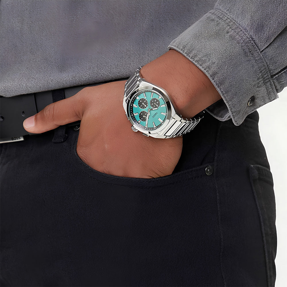 Fossil  Everett Chronograph Teal Dial Men's Watch FS6117