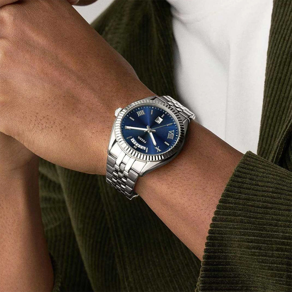 Fossil Campbell Blue Dial Men's Watch FS6140