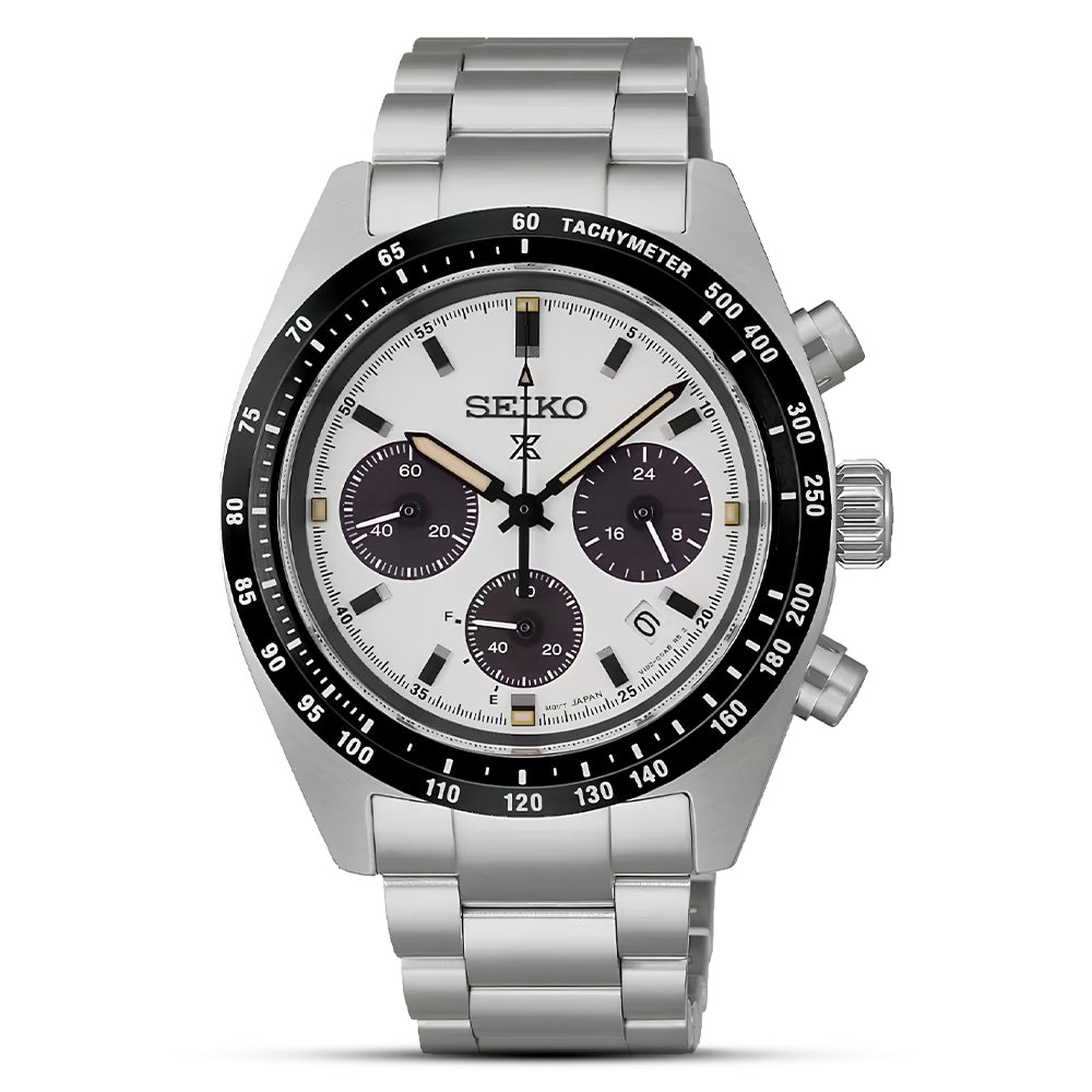 Seiko Prospex Speedtimer "Youngtimer' White  Solar Chronograph Watch SSC961P1