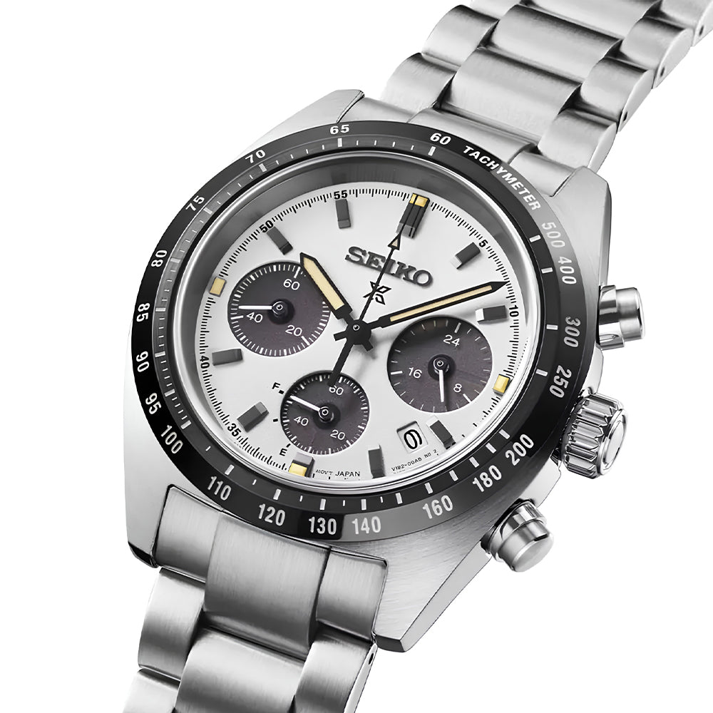 Seiko Prospex Speedtimer "Youngtimer' White  Solar Chronograph Watch SSC961P1