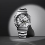 CASIO G-SHOCK G-STEEL EDITION SILVER DIAL MEN'S WATCH | GM-2110D-7ADR