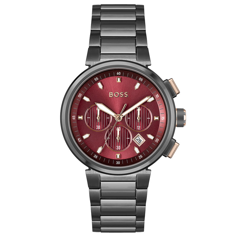 Hugo Boss Heren Horloge Multi-Function Red Dial Men's Watch| HB1514000
