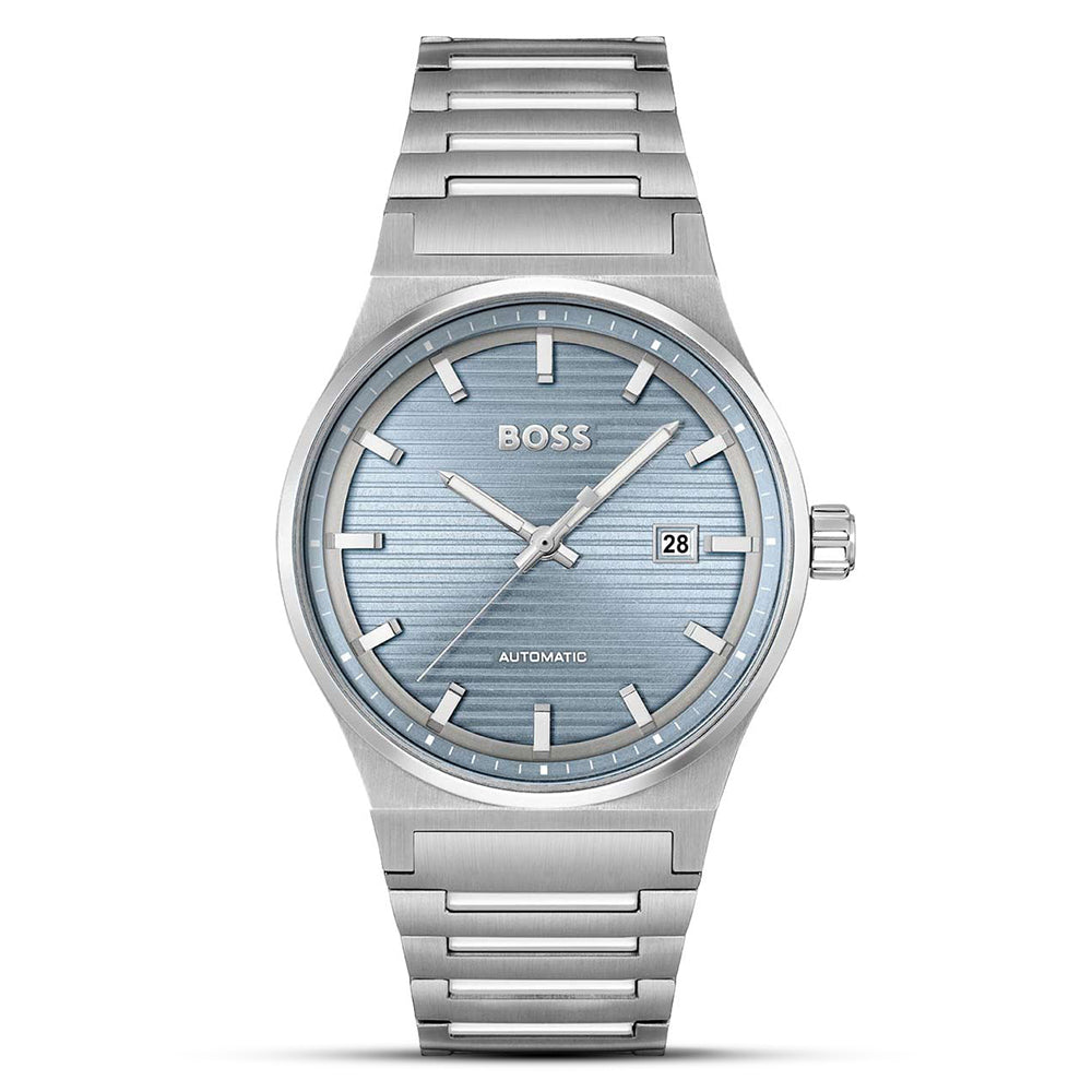 Hugo Boss Candor Heren Horloge Automatic Ice Blue Dial Watch | HB1514118