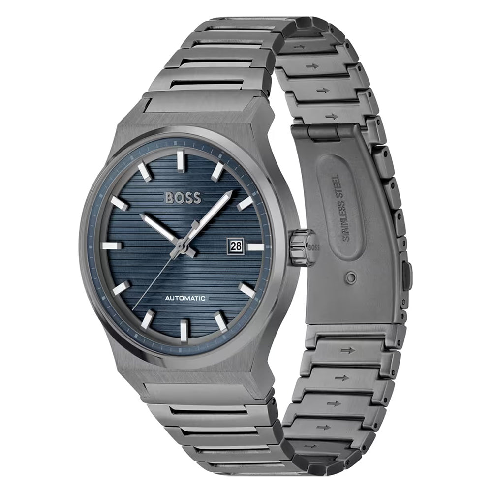 Hugo Boss Candor Heren Horloge Automatic Blue Dial Watch | HB1514119