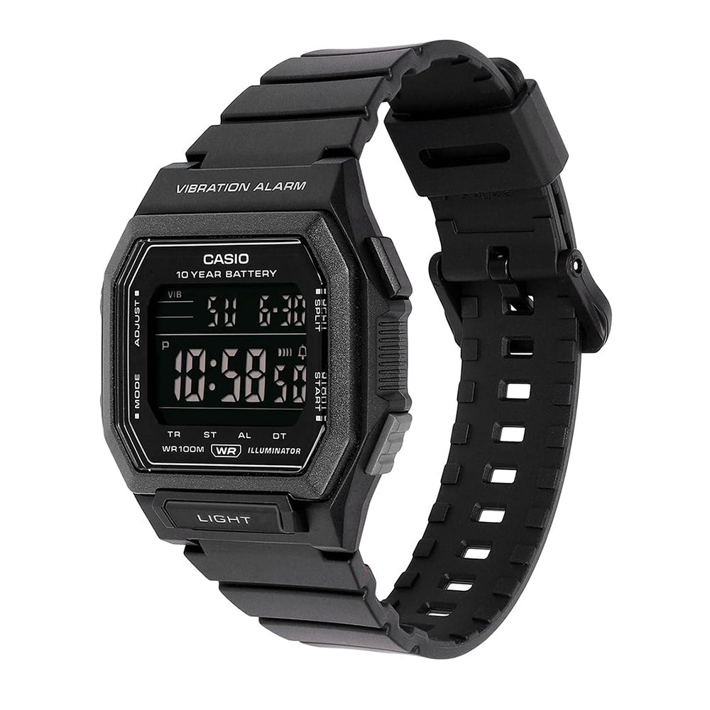 CASIO DIGITAL BLACK DIAL MEN'S WATCH W-738H-1BVDF