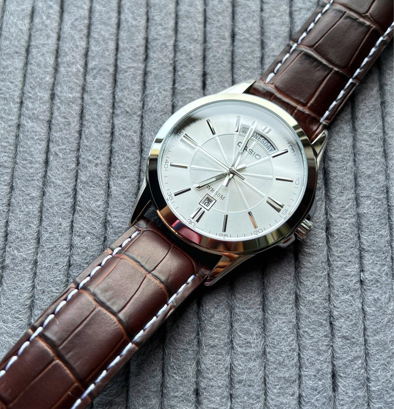 CASIO ENTICER Brown Belt MEN'S WATCH MTP-1381L-7AVDF