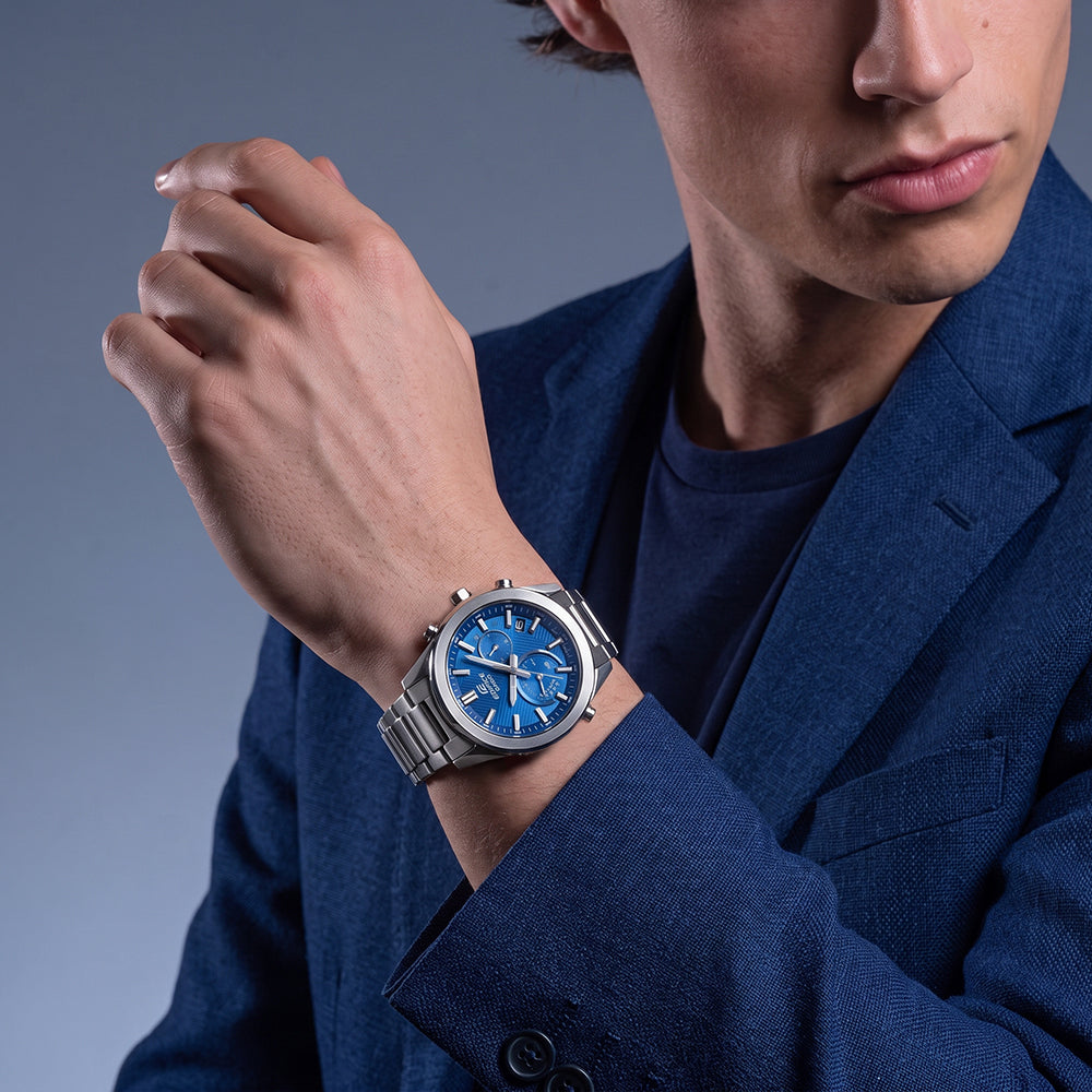 Casio Edifice Smartphone Linked Solar Powered Blue Dial Watch EQB-1300D-2ADF