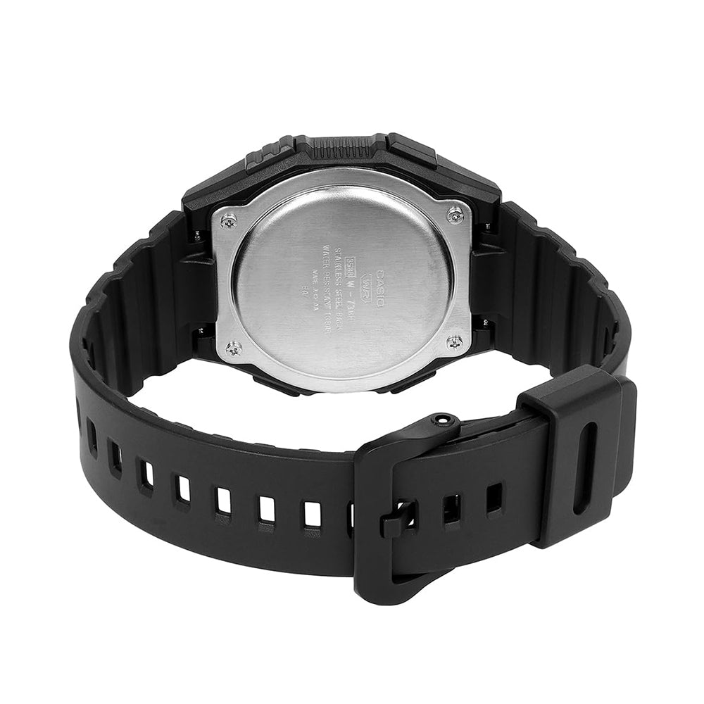 CASIO DIGITAL BLACK DIAL MEN'S WATCH W-738H-1BVDF