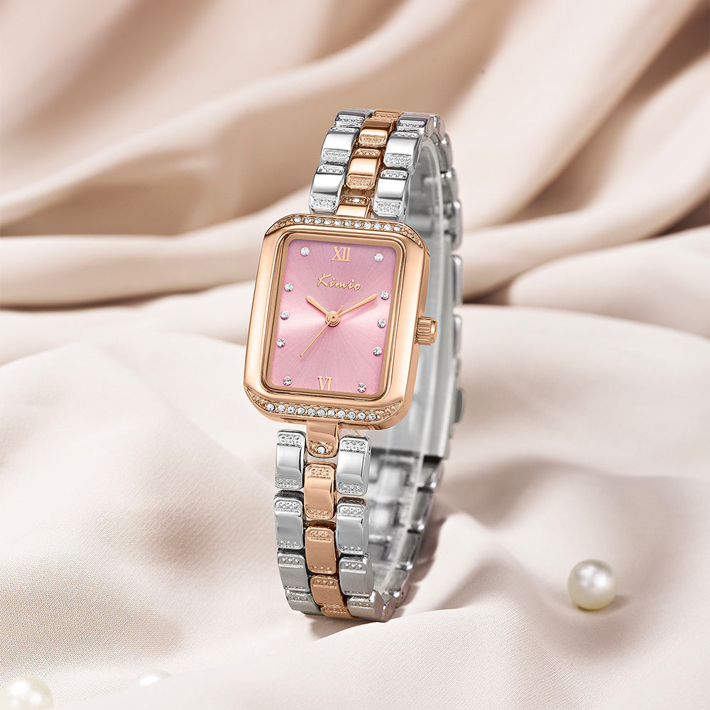 Kimio Vintage Rectangle Dial Ladies Watch | K6678S