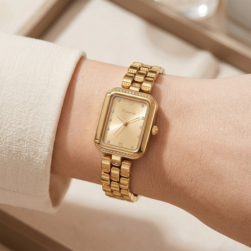 Kimio Vintage Rectangle Dial Ladies Watch | K6678S