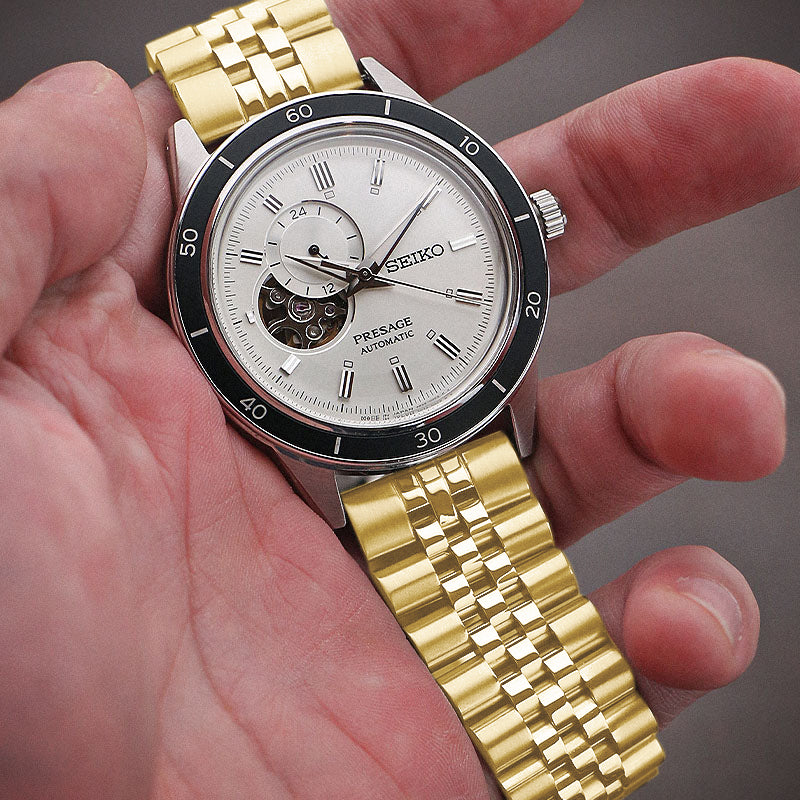 Cavern Gold Tone 22mm Curved Jubilee Watch Bracelet