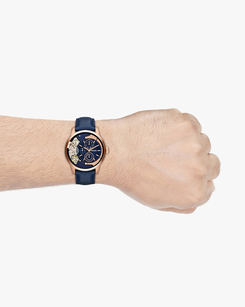 Fossil Townsman Multifunction Navy Leather Watch ME1138