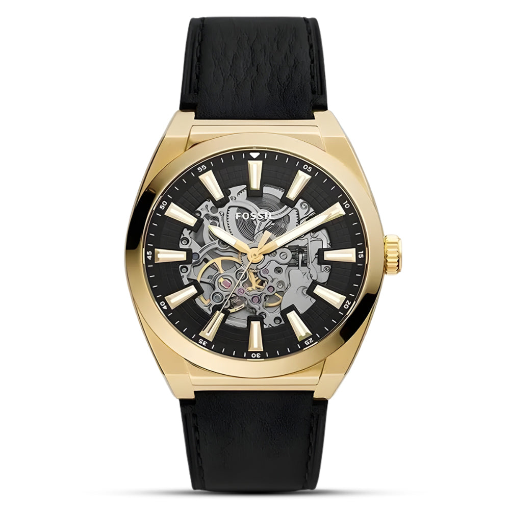 Fossil Women's Everett Chronograph Watch - Black Dial, Stainless Steel Case & Bracelet, 42mm, Water Resistant 50m