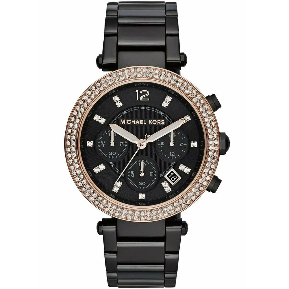 Michael Kors Parker Chronograph Black Strap Ladies Watch MK5885
