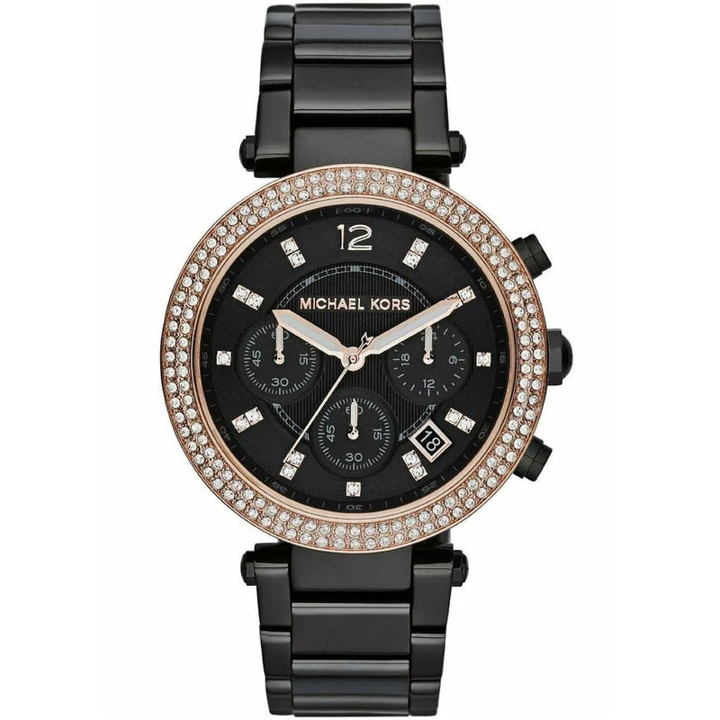 Michael Kors Parker Chronograph Black Strap Ladies Watch| MK5885