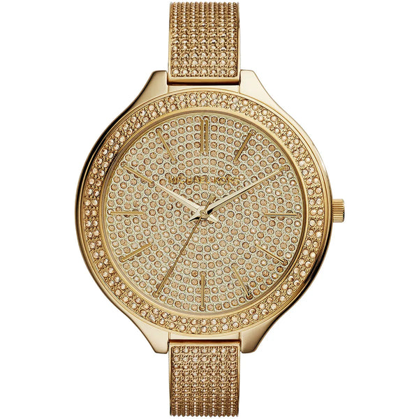 Michael Kors Slim Runway Gold-Tone Stone Women's Watch| MK3256