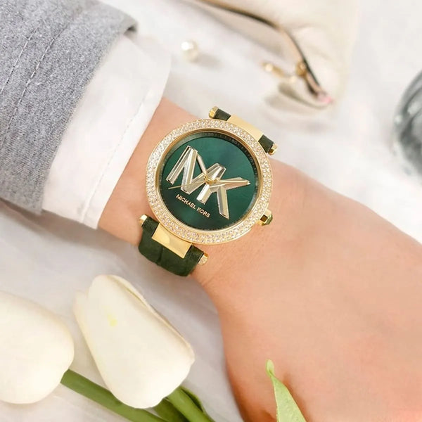 Michael Kors Parker Green Dial Ladies Watch| MK4724