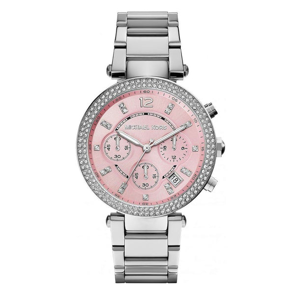 Michael Kors Parker Chronograph Pink Dial Ladies Watch | MK6105