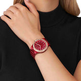 Michael Kors Lennox Analog Red Dial Ladies Watch | MK7455