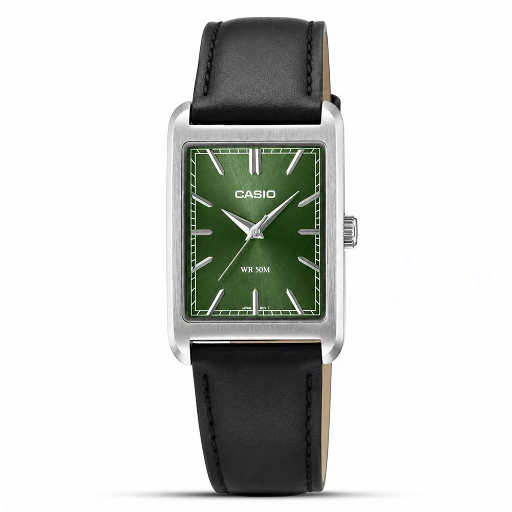 CASIO RECTANGLE GREEN DIAL MEN'S WATCH MTP-B215L-3AVDF