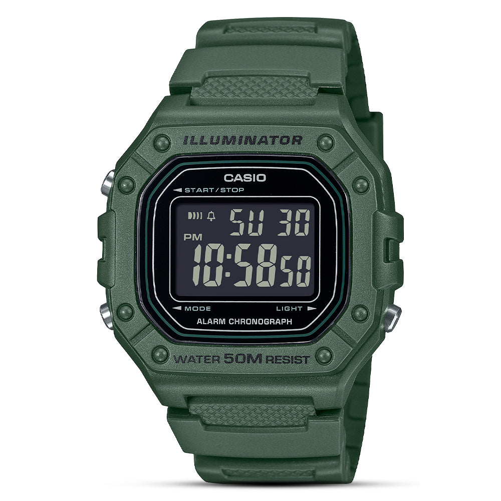 Casio "Illuminator" Youth Digital Men's Watch | W-218H-3BVDF