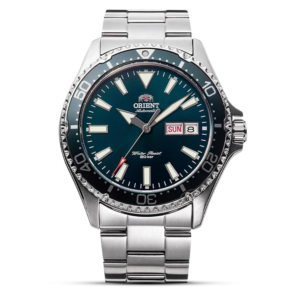 Orient Kamasu Green Dial Mechanical Diver Watch | RN-AA0808E