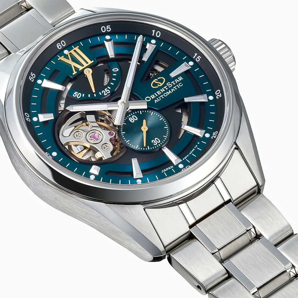 Orient Star Modern Skeleton Green Dial Automatic Watch RK-AV0134E