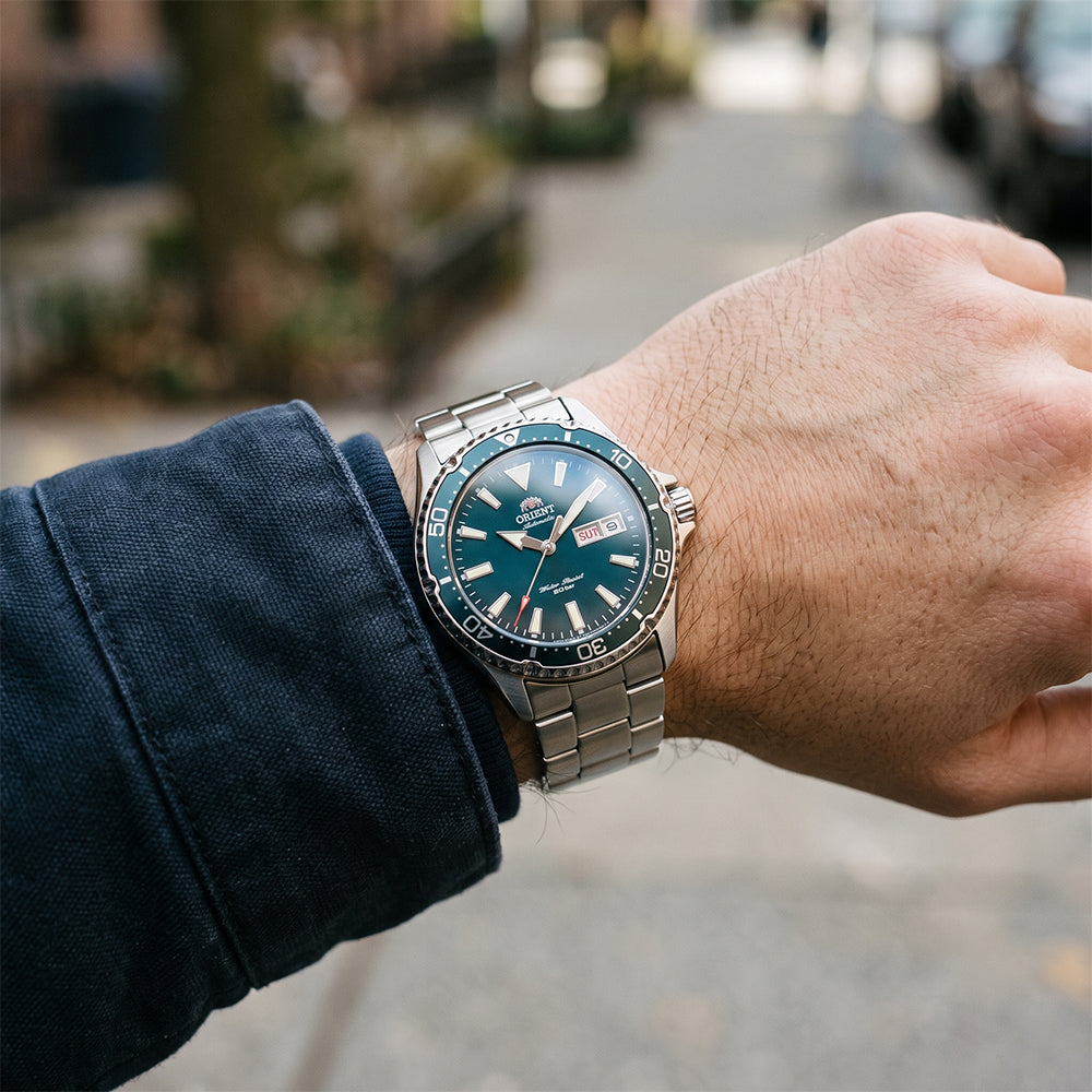 Orient Kamasu Green Dial Mechanical Diver Watch | RN-AA0808E