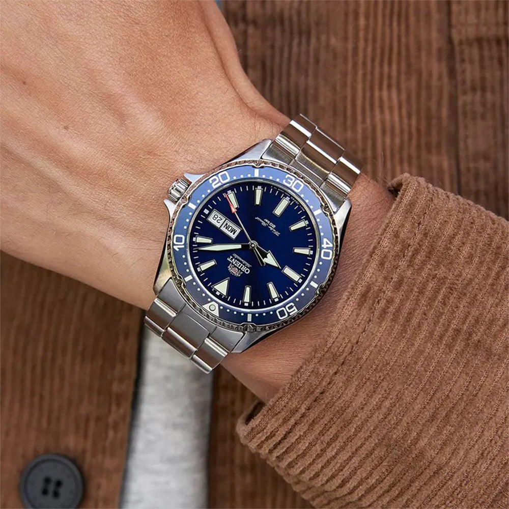 Orient Kamasu 'MAKO III' Blue Dial Mechanical Diver Watch | RN-AA0002L